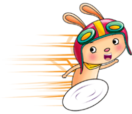 My Babie-Rabbit Wearing Funny Hat sticker #10994842