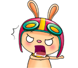 My Babie-Rabbit Wearing Funny Hat sticker #10994843