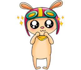 My Babie-Rabbit Wearing Funny Hat sticker #10994845