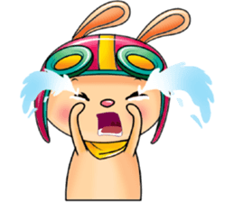 My Babie-Rabbit Wearing Funny Hat sticker #10994850