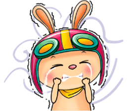 My Babie-Rabbit Wearing Funny Hat sticker #10994851