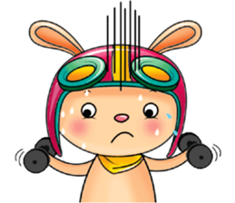 My Babie-Rabbit Wearing Funny Hat sticker #10994853