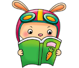 My Babie-Rabbit Wearing Funny Hat sticker #10994856