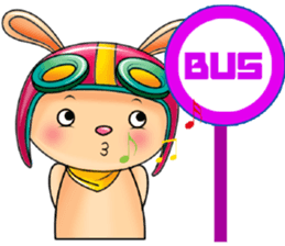 My Babie-Rabbit Wearing Funny Hat sticker #10994857