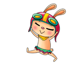 My Babie-Rabbit Wearing Funny Hat sticker #10994863