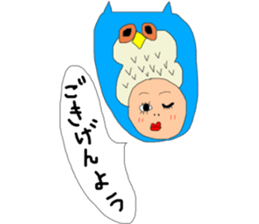 The girl who likes headgear very much. sticker #10994950