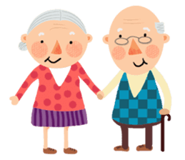 Forever Jo-Jo:A Very Cute Elderly couple sticker #10996584