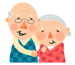 Forever Jo-Jo:A Very Cute Elderly couple sticker #10996587