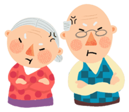 Forever Jo-Jo:A Very Cute Elderly couple sticker #10996589