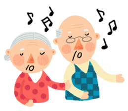 Forever Jo-Jo:A Very Cute Elderly couple sticker #10996592