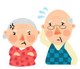 Forever Jo-Jo:A Very Cute Elderly couple sticker #10996594