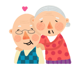 Forever Jo-Jo:A Very Cute Elderly couple sticker #10996595