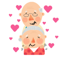 Forever Jo-Jo:A Very Cute Elderly couple sticker #10996596