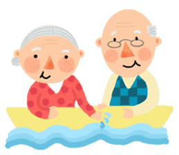 Forever Jo-Jo:A Very Cute Elderly couple sticker #10996604