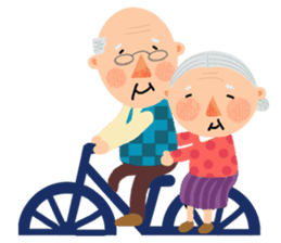 Forever Jo-Jo:A Very Cute Elderly couple sticker #10996606