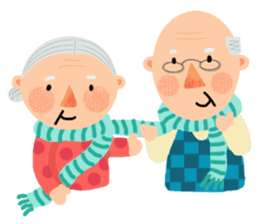 Forever Jo-Jo:A Very Cute Elderly couple sticker #10996608