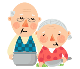 Forever Jo-Jo:A Very Cute Elderly couple sticker #10996611