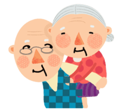Forever Jo-Jo:A Very Cute Elderly couple sticker #10996621