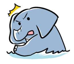 Various cute elephants sticker #10997227