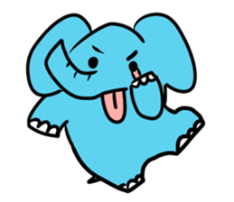 Various cute elephants sticker #10997232