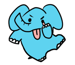 Various cute elephants sticker #10997232