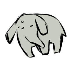 Various cute elephants sticker #10997234