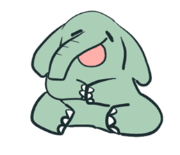 Various cute elephants sticker #10997238
