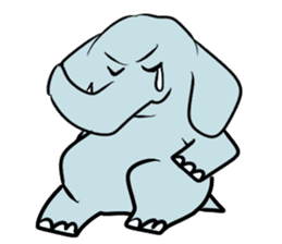 Various cute elephants sticker #10997243