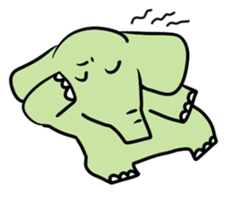 Various cute elephants sticker #10997249