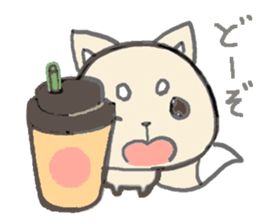 little white fox sticker #10997388