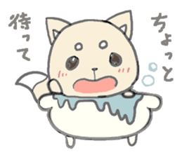 little white fox sticker #10997390