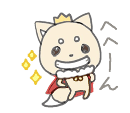 little white fox sticker #10997419