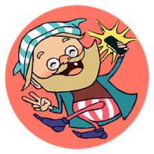 Happy Old man sticker #10998330