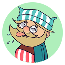 Happy Old man sticker #10998342