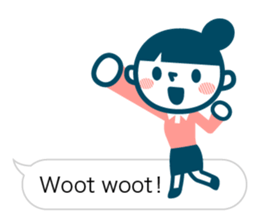 Woman of simple sticker. Eng. sticker #10998505