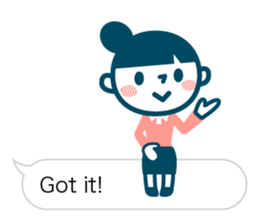 Woman of simple sticker. Eng. sticker #10998507