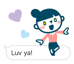 Woman of simple sticker. Eng. sticker #10998508