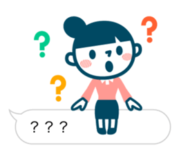 Woman of simple sticker. Eng. sticker #10998509