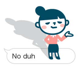 Woman of simple sticker. Eng. sticker #10998510