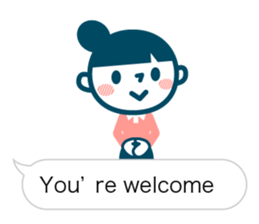 Woman of simple sticker. Eng. sticker #10998511