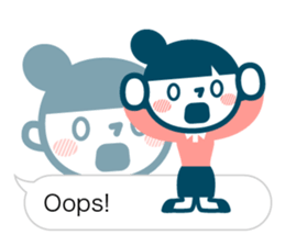 Woman of simple sticker. Eng. sticker #10998512