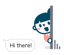 Woman of simple sticker. Eng. sticker #10998513