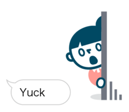 Woman of simple sticker. Eng. sticker #10998514