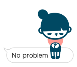 Woman of simple sticker. Eng. sticker #10998515