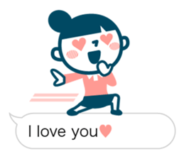 Woman of simple sticker. Eng. sticker #10998517