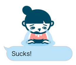 Woman of simple sticker. Eng. sticker #10998518