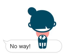 Woman of simple sticker. Eng. sticker #10998519