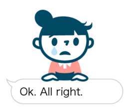 Woman of simple sticker. Eng. sticker #10998520