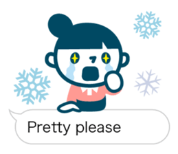 Woman of simple sticker. Eng. sticker #10998522