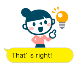 Woman of simple sticker. Eng. sticker #10998525